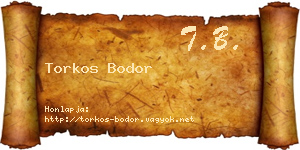 Torkos Bodor névjegykártya